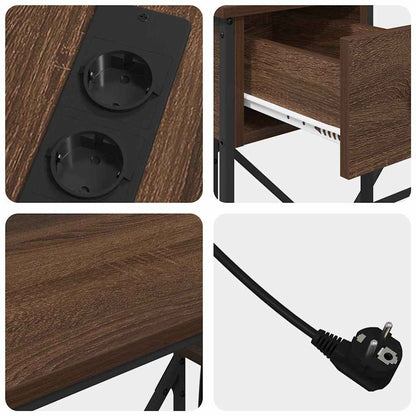 Schreibtisch mit Regal Braun Eichen-Optik 120 x 79 x 86.5 cm