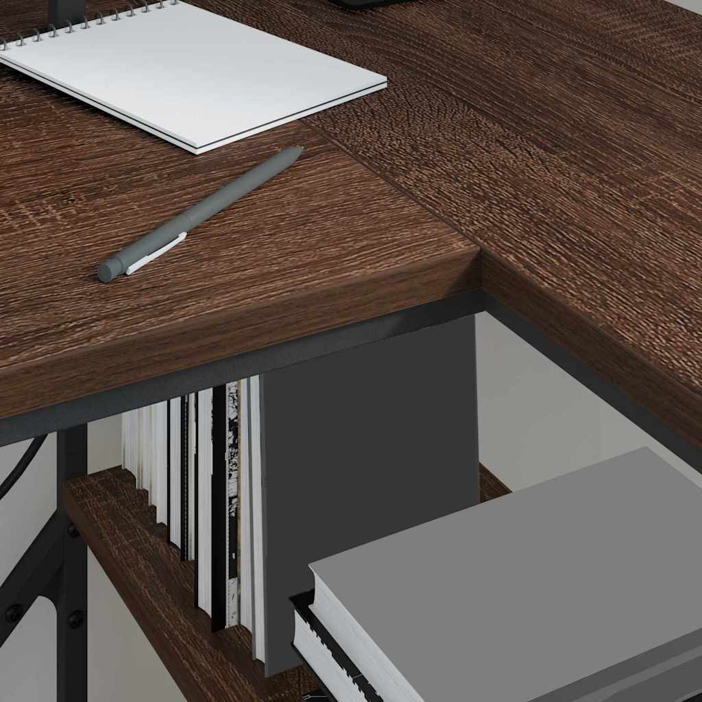 Schreibtisch Braune Eiche 120 x 79 x 86.5 cm Holzwerkstoff