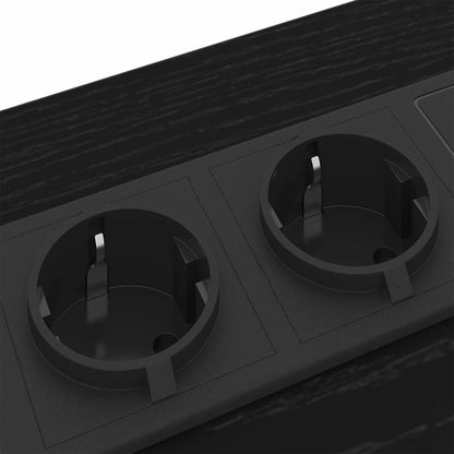 Nachttisch Schwarz Eichen-Optik 30 x 48 x 61 cm Holzwerkstoff