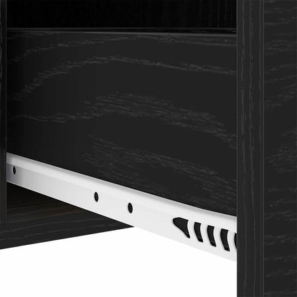 Nachttisch Schwarz Eichen-Optik 30 x 48 x 61 cm Holzwerkstoff