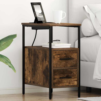 Nachttisch Räuchereiche 30 x 48 x 61 cm Holzwerkstoff