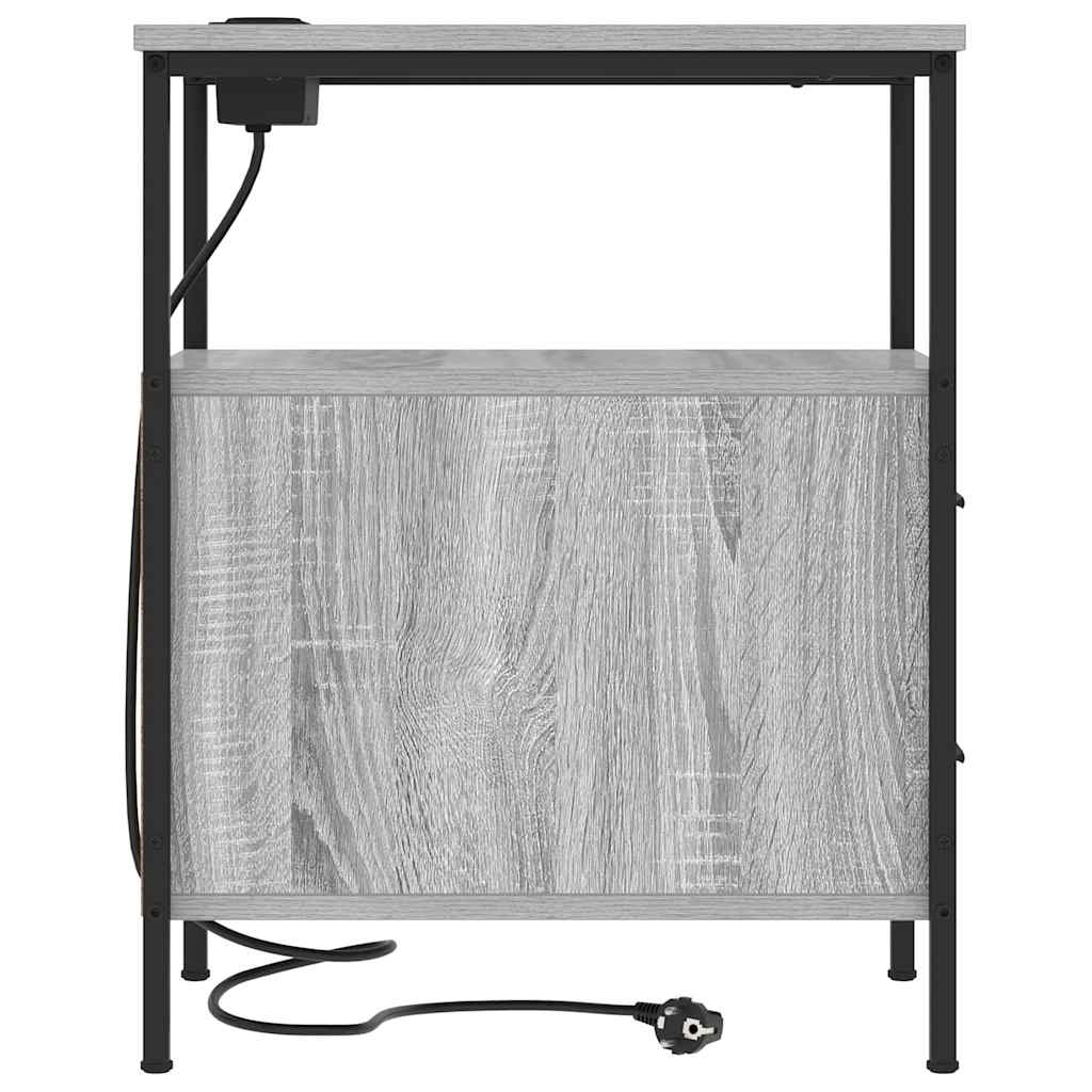 Nachttisch 2 pcs Grau Sonoma 30 x 48 x 61 cm Holzwerkstoff