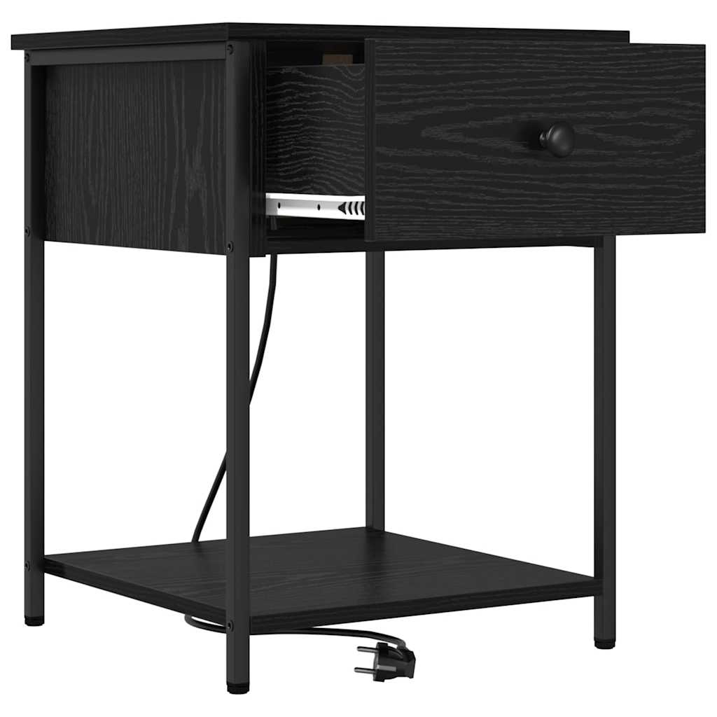 Nachttisch 2 pcs Schwarze Eiche 42 x 41 x 56 cm Holzwerkstoff