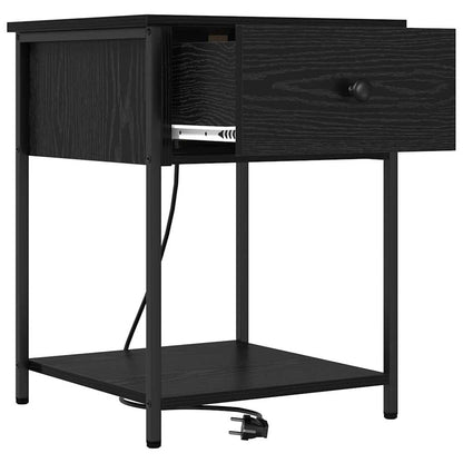 Nachttisch 2 pcs Schwarze Eiche 42 x 41 x 56 cm Holzwerkstoff