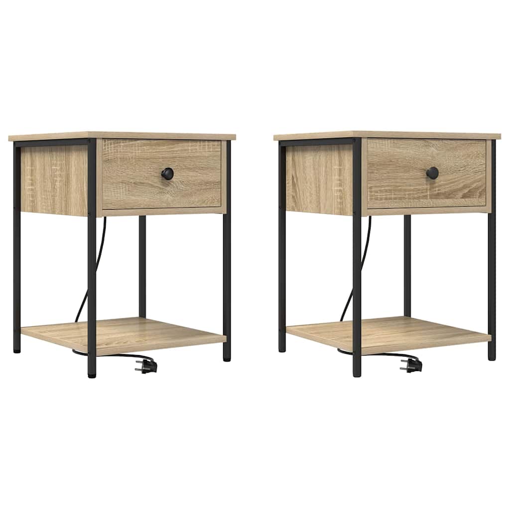 Nachttisch 2 pcs Sonoma Eiche 42 x 41 x 56 cm Holzwerkstoff