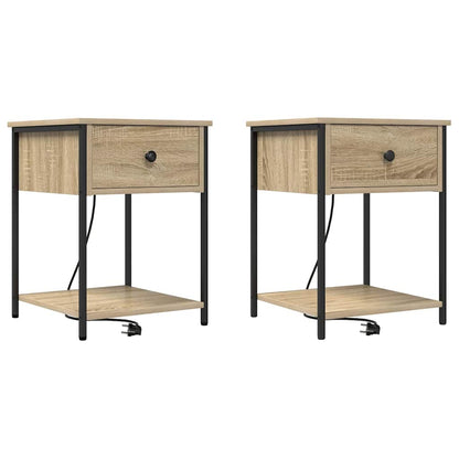Nachttisch 2 pcs Sonoma Eiche 42 x 41 x 56 cm Holzwerkstoff