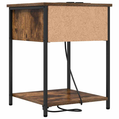 Nachttisch 2 pcs Räuchereiche 42 x 41 x 56 cm Holzwerkstoff