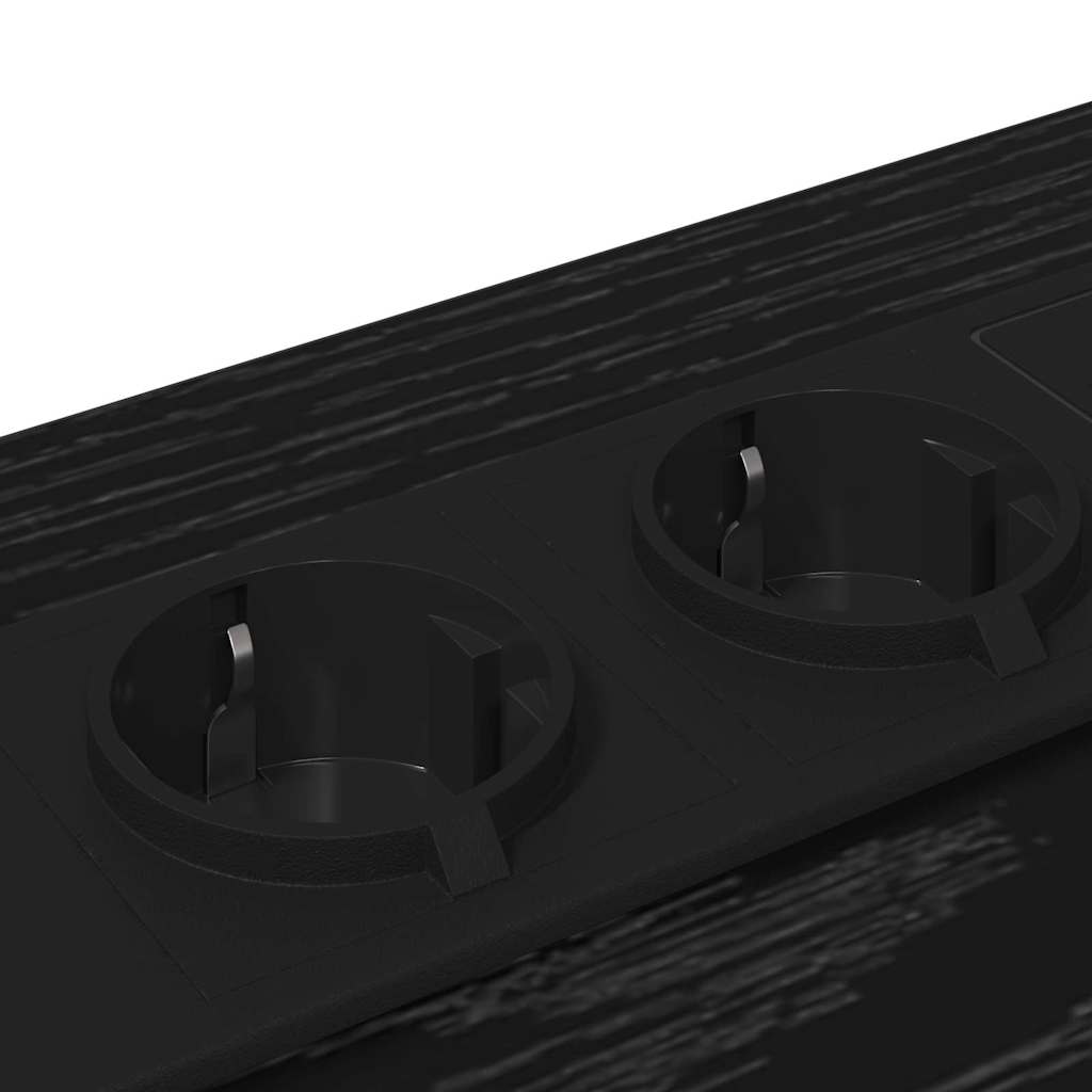 Nachttisch mit Ladestation Schwarz Eichen-Optik Holzwerkstoff