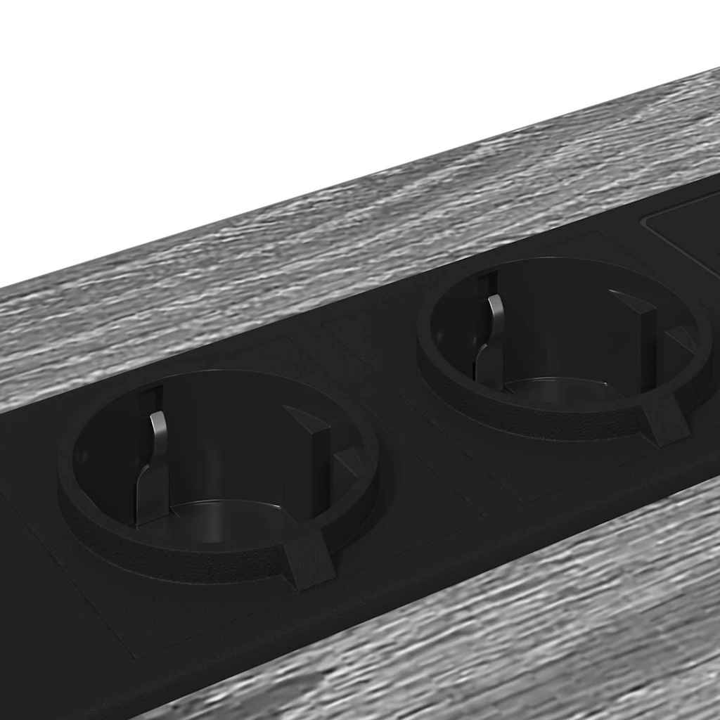 Nachttisch mit Ladestation Grau Sonoma Holzwerkstoff