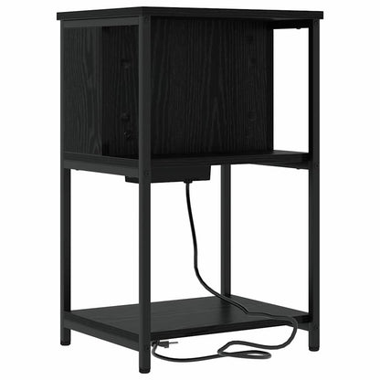 Nachttisch 2 pcs Schwarze Eiche 38 x 31 x 61 cm Holzwerkstoff