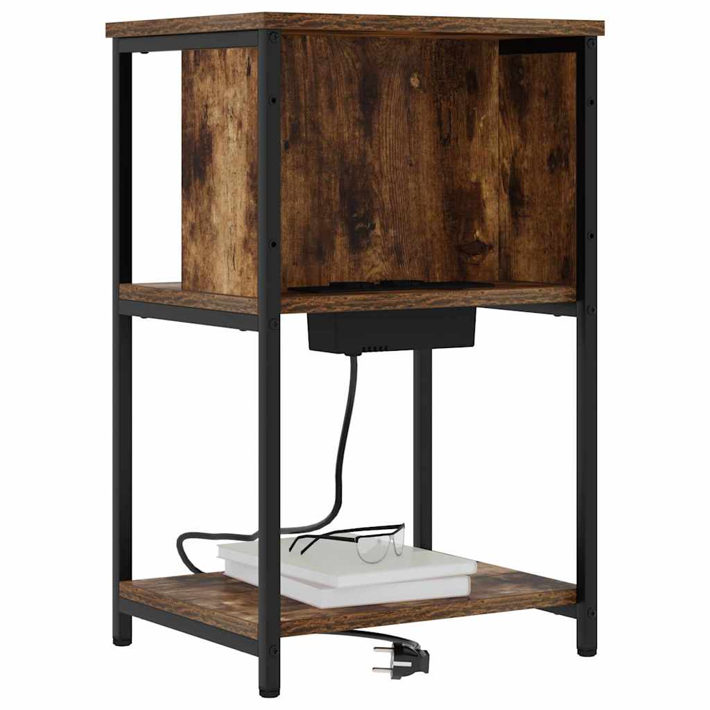 Nachttisch Räuchereiche 38 x 31 x 61 cm Holzwerkstoff