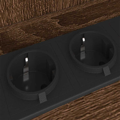 Nachttisch 2 pcs Braune Eiche 38 x 31 x 61 cm Holzwerkstoff