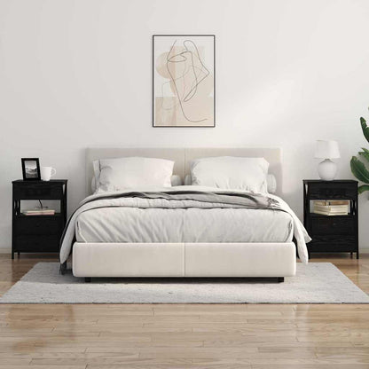 Nachttisch 2 pcs Schwarze Eiche 40 x 31 x 60 cm Holzwerkstoff