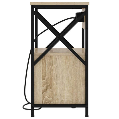 Nachttisch mit Ladestation Sonoma Eiche 40 x 31 x 60 cm