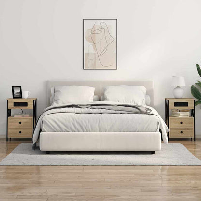 Nachttisch mit Ladestation 2 pcs Sonoma Eiche 40 x 31 x 60 cm