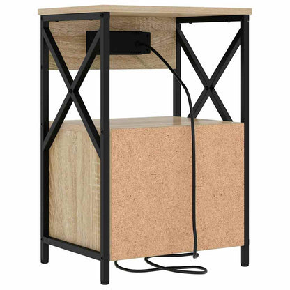 Nachttisch mit Ladestation 2 pcs Sonoma Eiche 40 x 31 x 60 cm