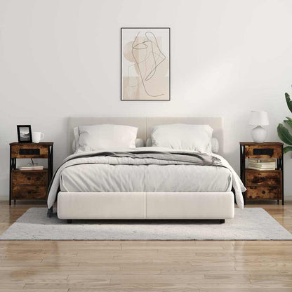 Nachttisch mit Ladestation Geräucherte Eiche 40 x 31 x 60 cm