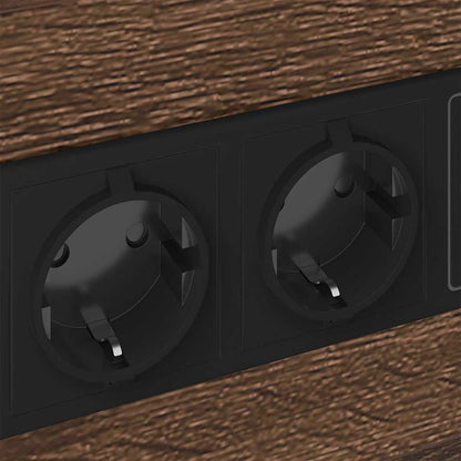 Nachttisch mit Ladestation Braunes Eichenholz 40 x 31 x 60 cm