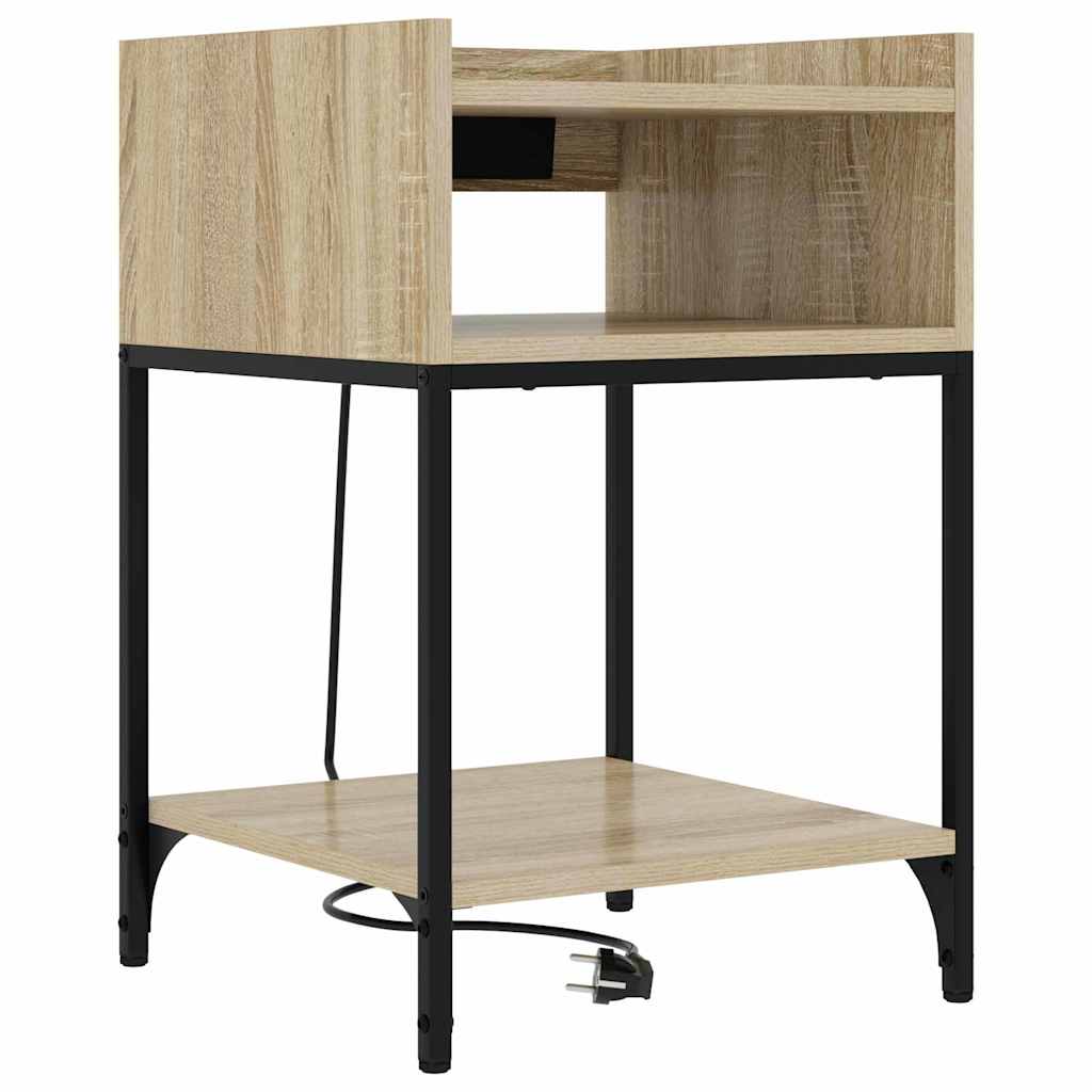 Nachttisch 2 pcs Sonoma-Eiche 40 x 40 x 61 cm Holzwerkstoff
