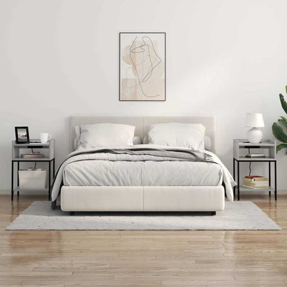 Nachttisch mit Regal Grau Sonoma 40 x 40 x 61 cm Holzwerkstoff