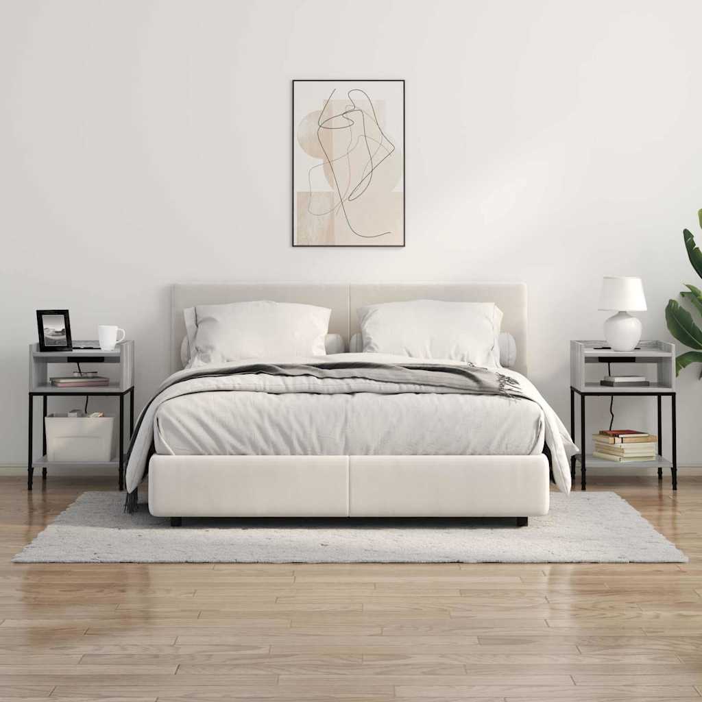 Nachttisch 2 pcs Grau Sonoma 40 x 40 x 61 cm Holzwerkstoff