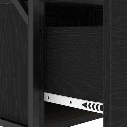 Nachttisch 2 pcs Schwarze Eiche 40 x 31 x 60 cm Holzwerkstoff