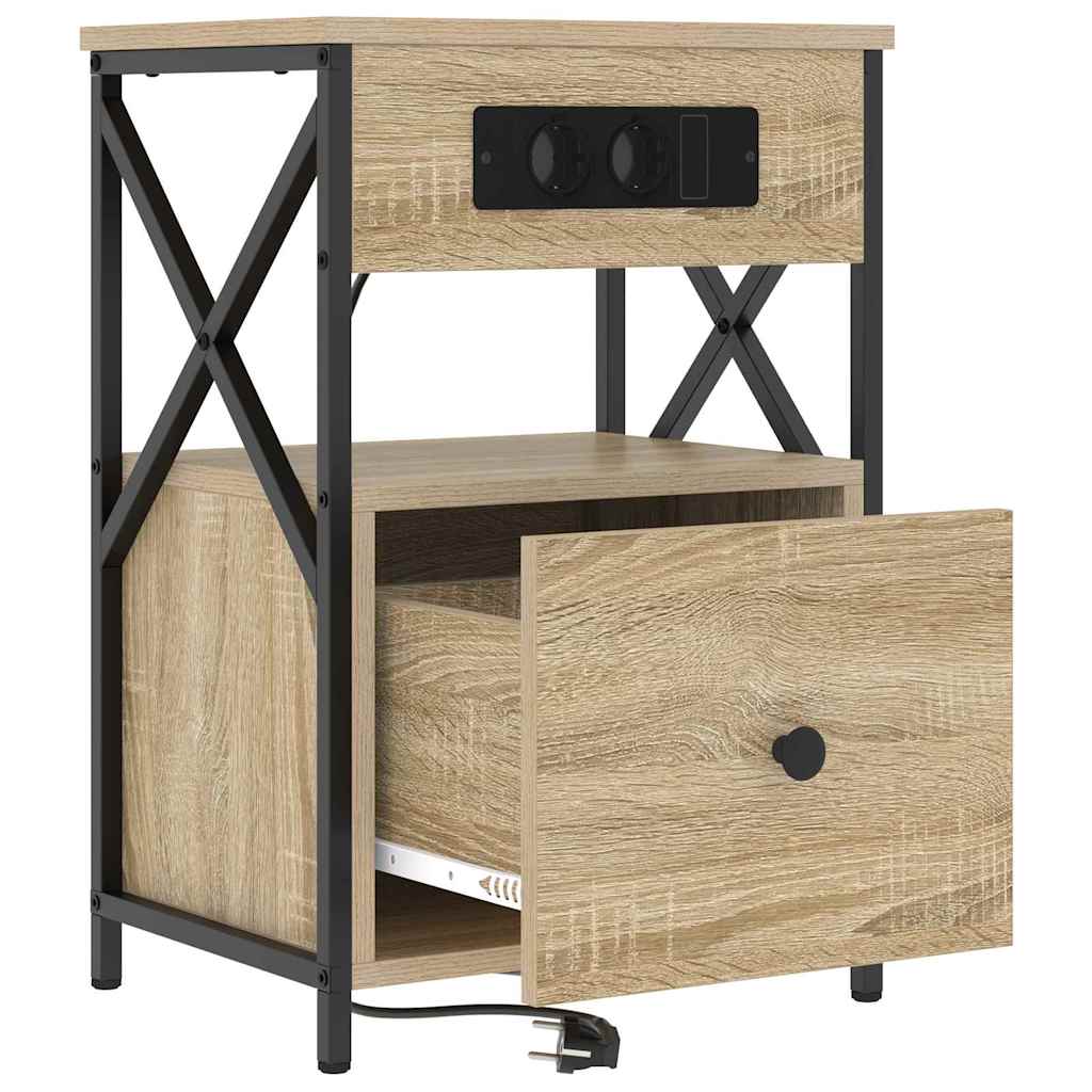 Nachttisch 2 pcs Sonoma Eiche 40 x 31 x 60 cm Holzwerkstoff