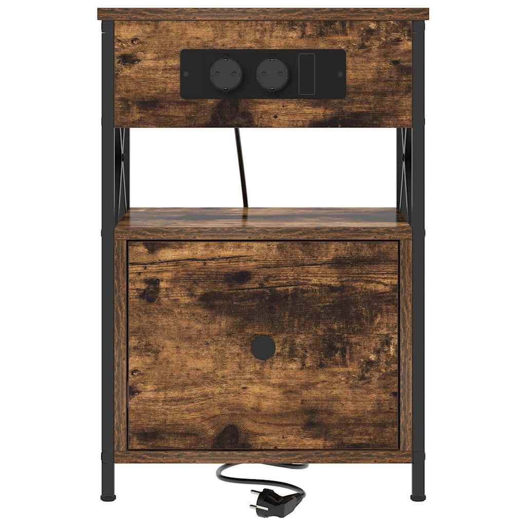 Nachttisch Räuchereiche 40 x 31 x 60 cm Holzwerkstoff