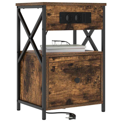 Nachttisch Räuchereiche 40 x 31 x 60 cm Holzwerkstoff