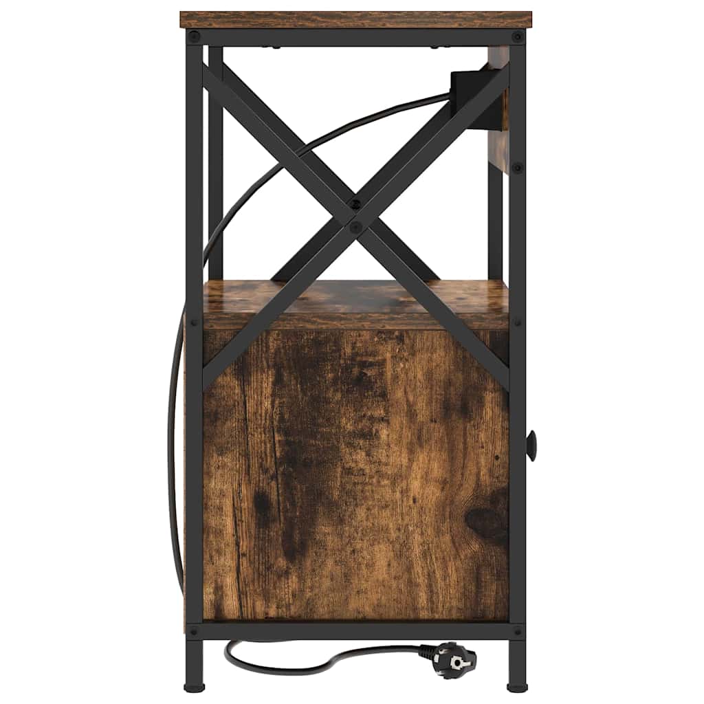 Nachttisch Räuchereiche 40 x 31 x 60 cm Holzwerkstoff