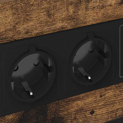 Nachttisch 2 pcs Räuchereiche 40 x 31 x 60 cm Holzwerkstoff