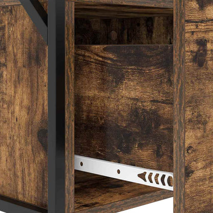 Nachttisch 2 pcs Räuchereiche 40 x 31 x 60 cm Holzwerkstoff