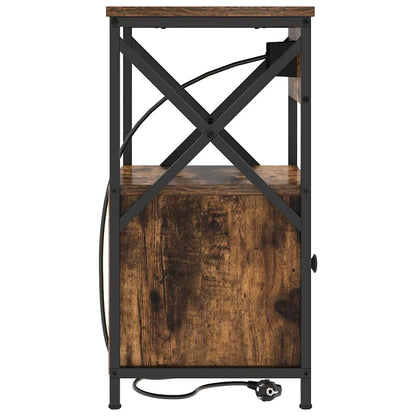 Nachttisch 2 pcs Räuchereiche 40 x 31 x 60 cm Holzwerkstoff