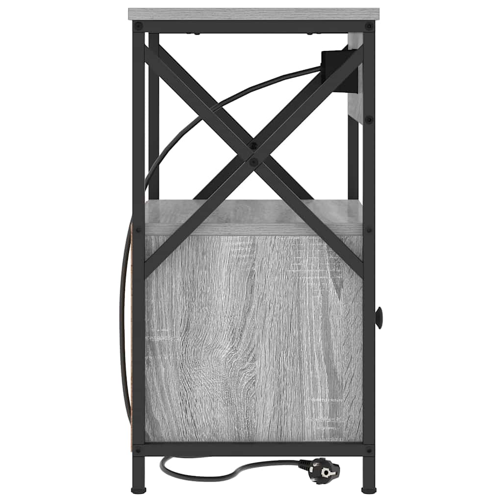 Nachttisch Grau Sonoma 40 x 31 x 60 cm Holzwerkstoff