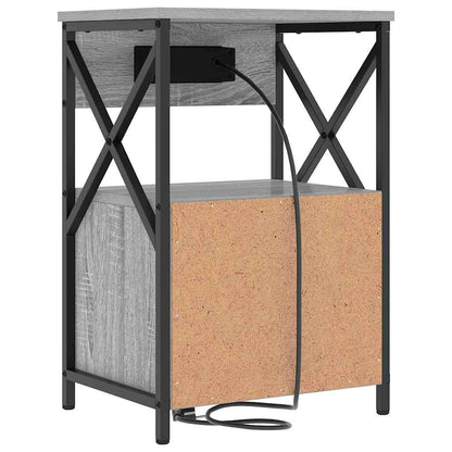 Nachttisch 2 pcs Grau Sonoma 40 x 31 x 60 cm Holzwerkstoff
