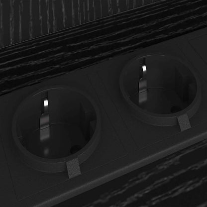 Nachttisch Schwarz Eichen-Optik 55 x 31 x 76 cm Holzwerkstoff