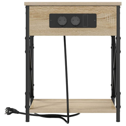 Nachttisch mit Ladestation 2 pcs Sonoma Eiche 41 x 31 x 51 cm