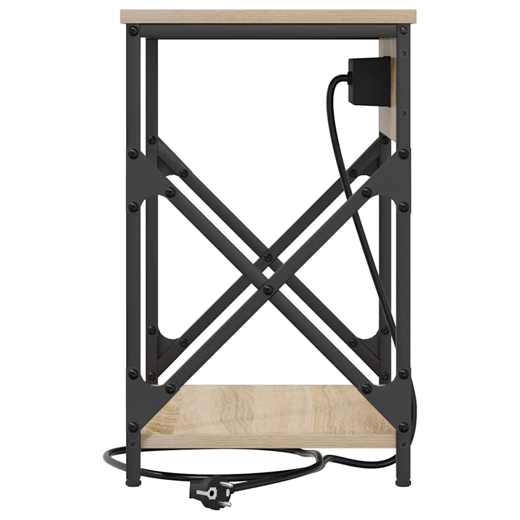 Nachttisch mit Ladestation 2 pcs Sonoma Eiche 41 x 31 x 51 cm
