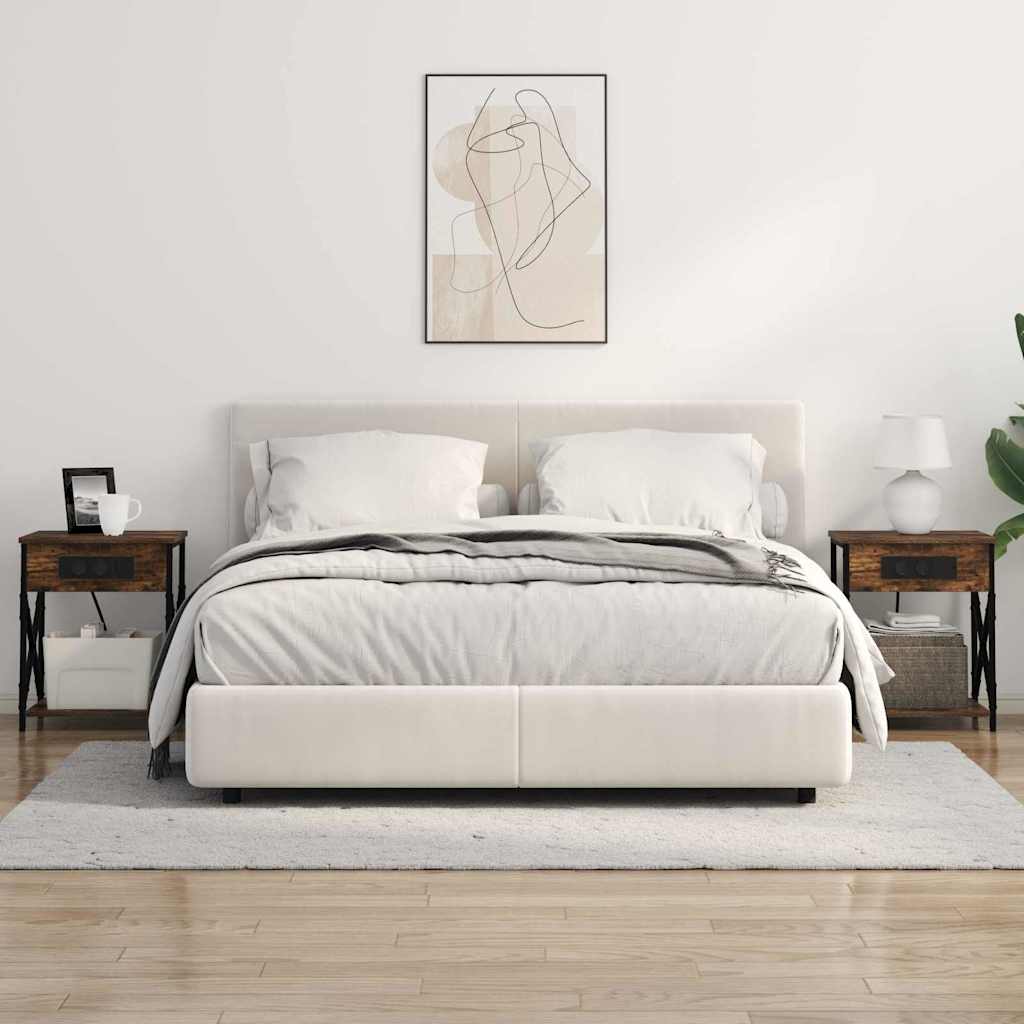 Nachttisch mit Ladestation Räuchereiche 41 x 31 x 51 cm