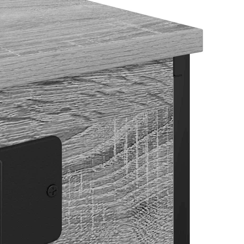 Nachttisch mit Ladestation Grau Sonoma 41 x 31 x 51 cm