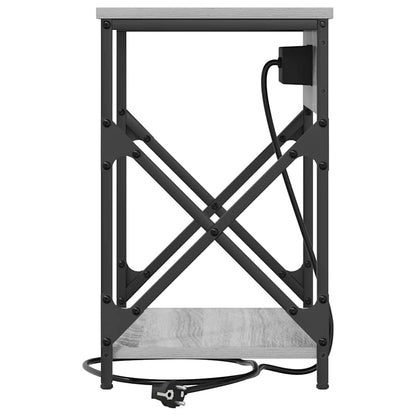 Nachttisch mit Ladestation 2 pcs Grau Sonoma 41 x 31 x 51 cm