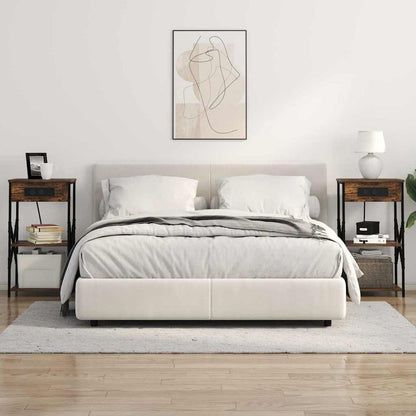 Nachttisch mit Regal Räuchereiche 41 x 31 x 76 cm Holzwerkstoff