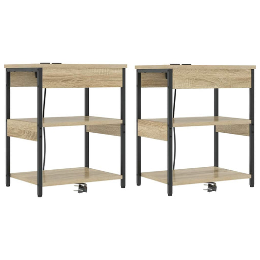Nachttisch 2 pcs Sonoma Eiche Holzwerkstoff