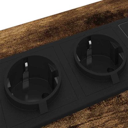 Nachttisch 2 pcs Räuchereiche Holzwerkstoff