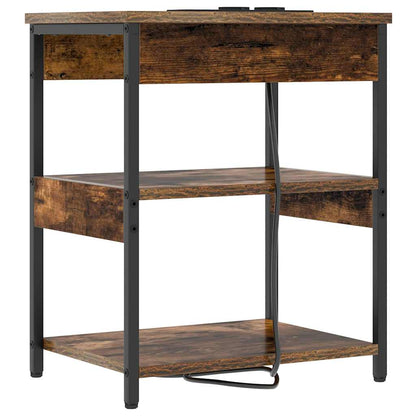 Nachttisch 2 pcs Räuchereiche Holzwerkstoff