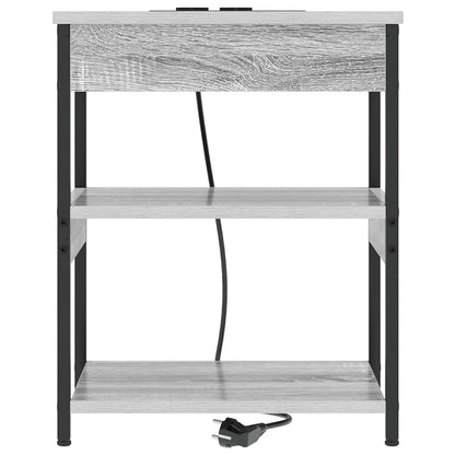 Nachttisch 2 pcs Grau Sonoma Holzwerkstoff