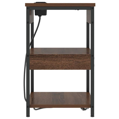 Nachttisch 2 pcs Braune Eiche Holzwerkstoff