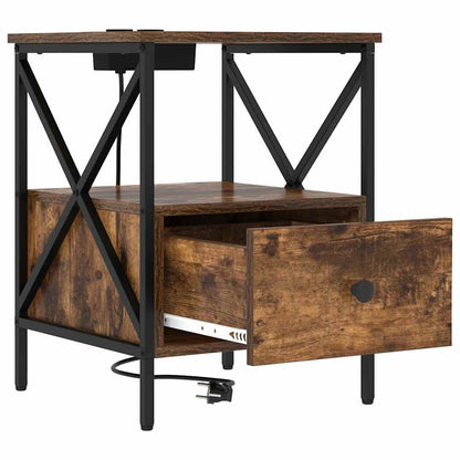 Nachttisch Räuchereiche 41,5 x 40,5 x 55 cm Holzwerkstoff