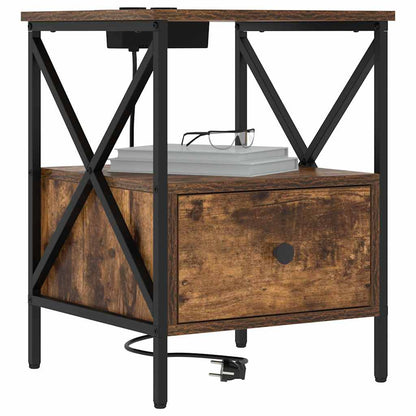 Nachttisch Räuchereiche 41,5 x 40,5 x 55 cm Holzwerkstoff