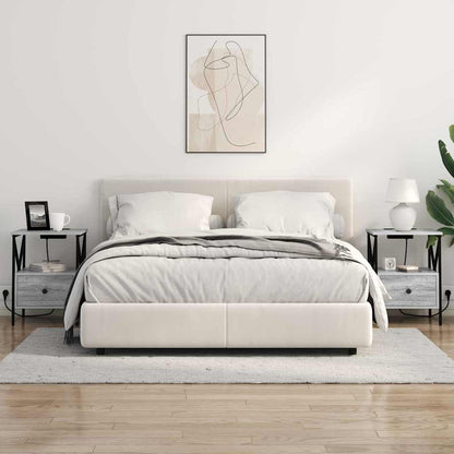 Nachttisch Grau Sonoma 41,5 x 40,5 x 55 cm Holzwerkstoff